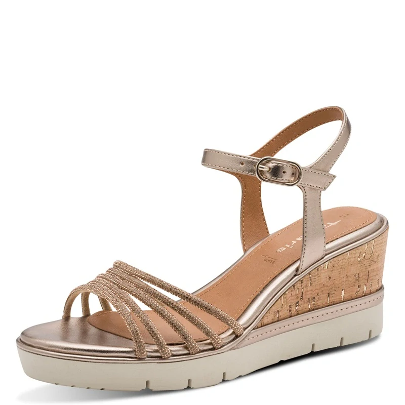 Sandály Tamaris 1-28725-46 Zlatá