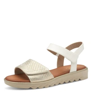 Sandály Jana 8-28265-42 Bílá Zlatá