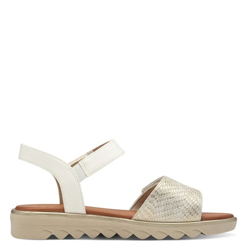 Sandály Jana 8-28265-42 Bílá Zlatá