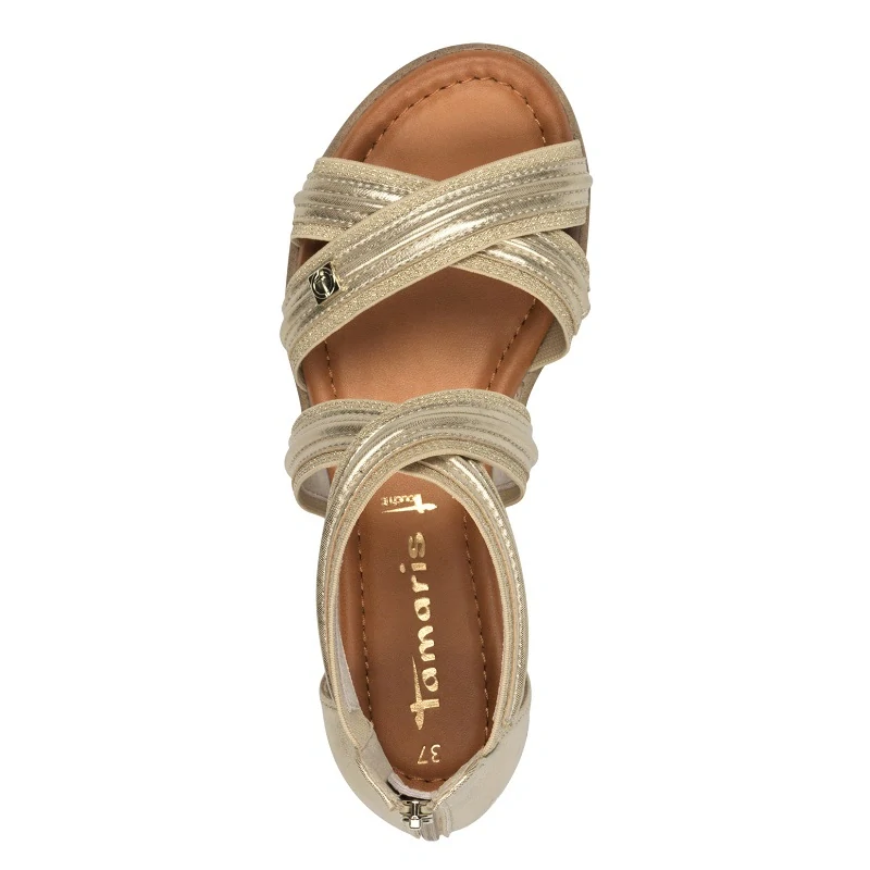 Sandály Tamaris 1-28701-44 Zlatá