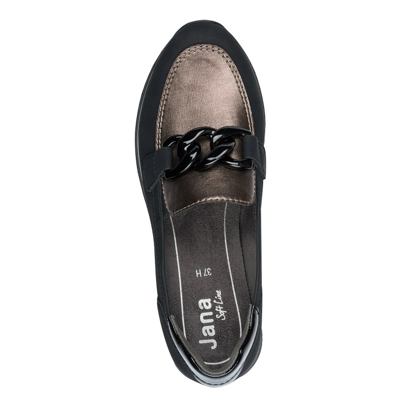 Mokasíny Jana 8-24766-43 Černá