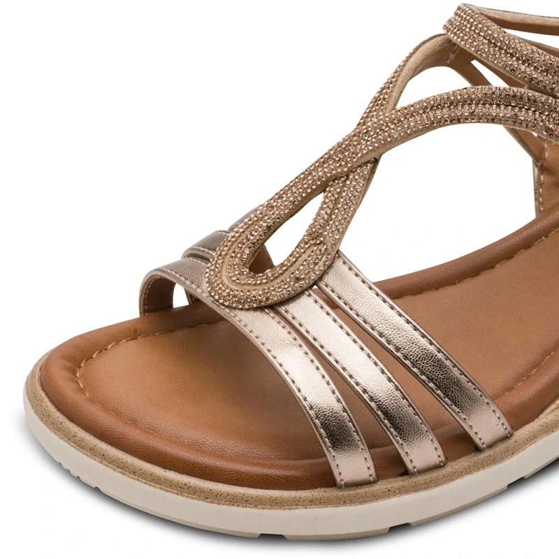 Sandály Tamaris 1-28714-46 Zlatá