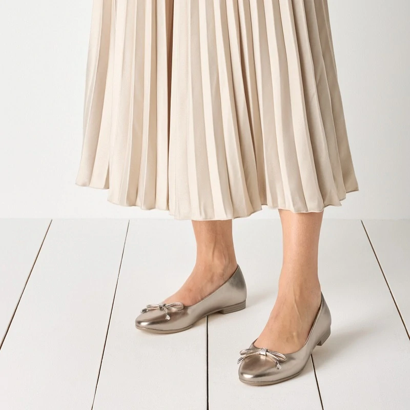 Baleríny Tamaris 1-22105-44 Zlatá