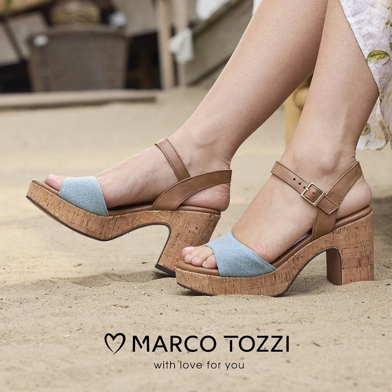 Sandály Marco Tozzi 2-28008-42 Modrá