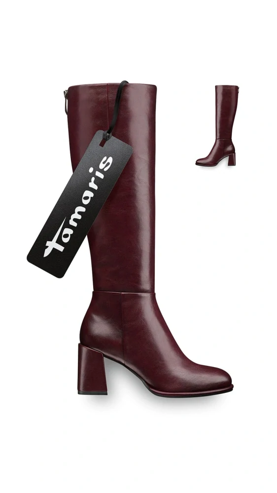 Kozačky Tamaris 1-25515-41 Bordó