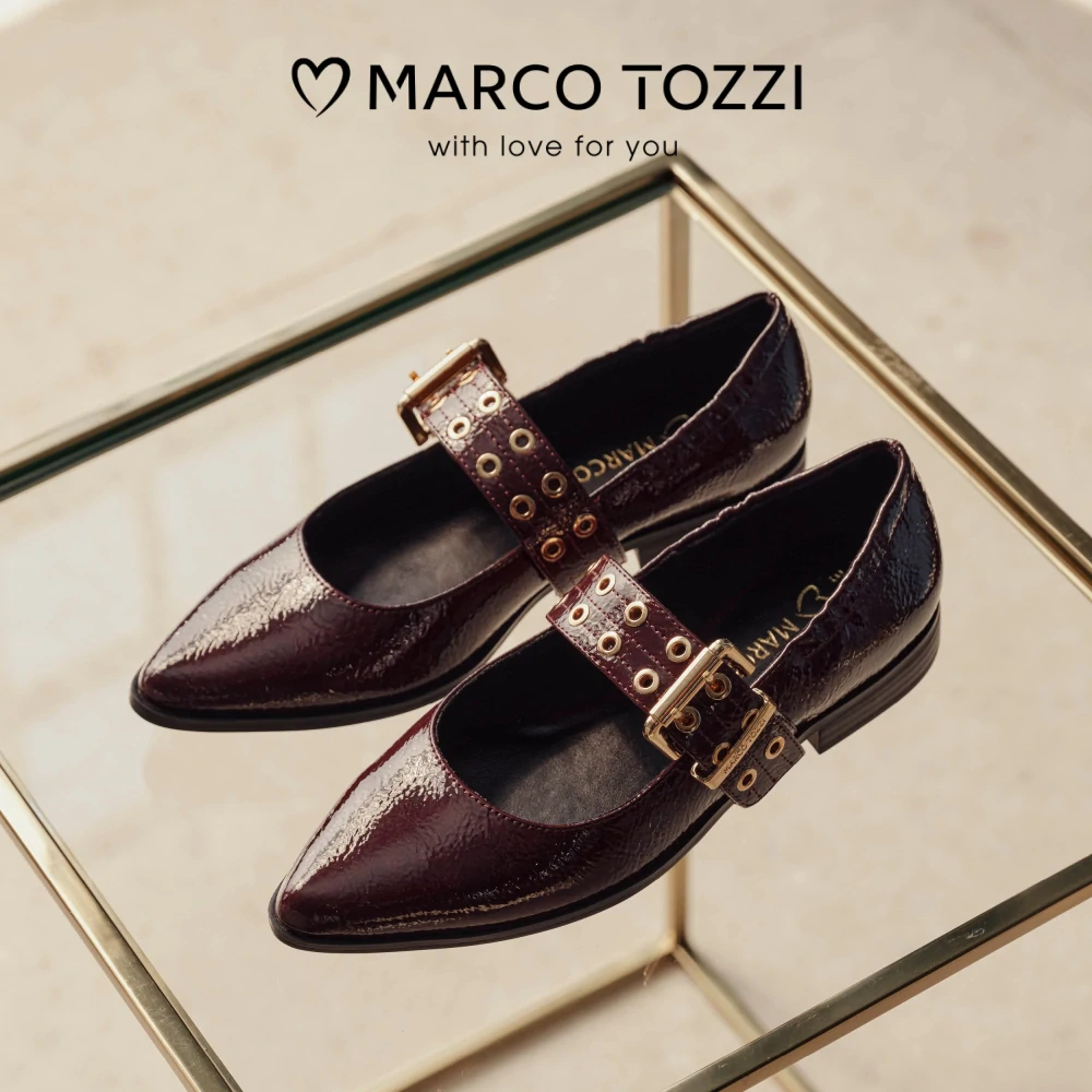 Baleríny Marco Tozzi 2-22128-45 Bordó